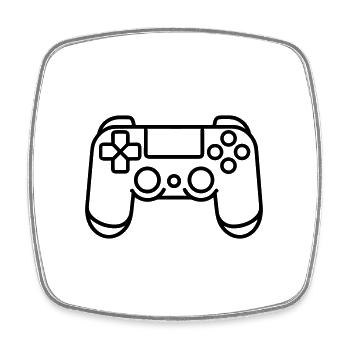 Video games controller - Square fridge magnet - white - Front