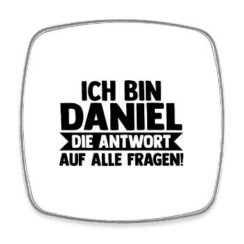 Vorname Daniel - Viereckiger Kühlschrankmagnet - Weiß - Vorne