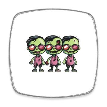 Zombies Halloween Cool - Magnet carré - blanc - Devant