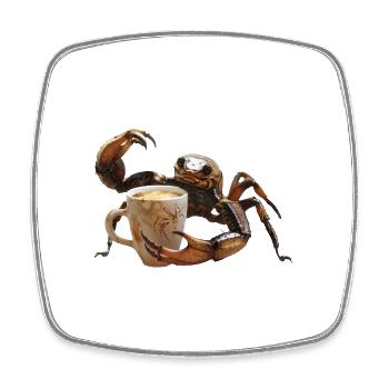 Skorpion Kaffee - Viereckiger Kühlschrankmagnet - Weiß - Vorne