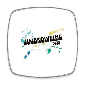 Jugendweihe 2025 Erwachsen Feier Ostdeutschland - Viereckiger Kühlschrankmagnet - Weiß - Vorne