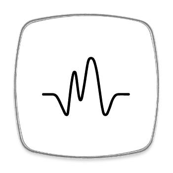 Pulse - Square fridge magnet - white - Front