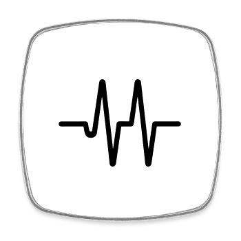 Frequency - Square fridge magnet - white - Front