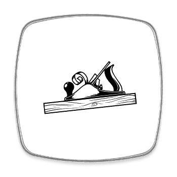 Schreiner Planer Design - Square fridge magnet - white - Front