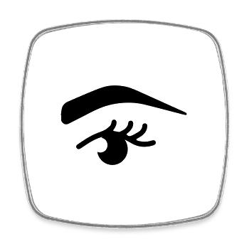Augen symbol - Viereckiger Kühlschrankmagnet - Weiß - Vorne