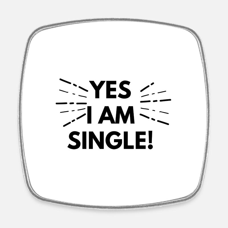 Single - Viereckiger Kühlschrankmagnet - Weiß