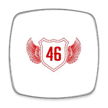 46 Nombre d’armoiries - Magnet carré - blanc - Devant