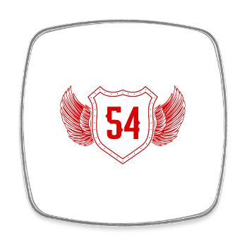 54 Nombre d’armoiries - Magnet carré - blanc - Devant