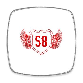 58 Nombre d’armoiries - Magnet carré - blanc - Devant