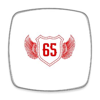 65 Nombre d’armoiries - Magnet carré - blanc - Devant