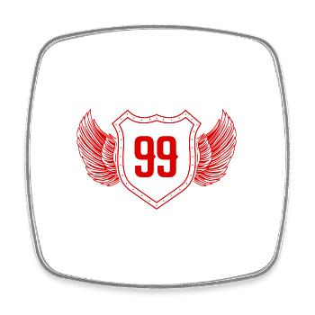 99 Nombre d’armoiries - Magnet carré - blanc - Devant
