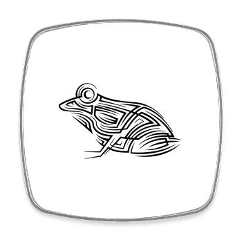 Frog Tribal Tattoo - Square fridge magnet - white - Front