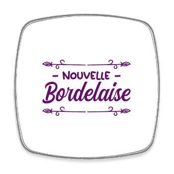 Nouvelle Bordelaise - Idée cadeau - Magnet carré - blanc - Devant