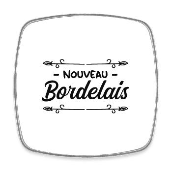 Nouveau Bordelais - Idée cadeau - Magnet carré - blanc - Devant