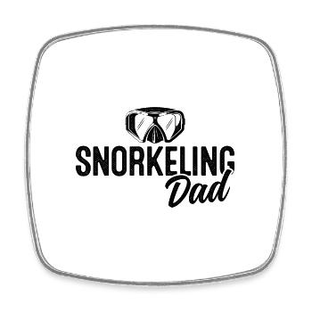 Snorkeling Dad Scuba Diver Diving Snorkeling Snork - Viereckiger Kühlschrankmagnet - Weiß - Vorne