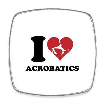 I Love Acrobatics Graphic Acrobat Gymnastics Gymna - Viereckiger Kühlschrankmagnet - Weiß - Vorne