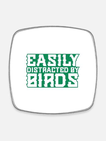 Bird Falcon Falconry - Square fridge magnet - white