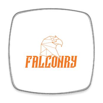 pub hunting saying falconry - Square fridge magnet - white - Front