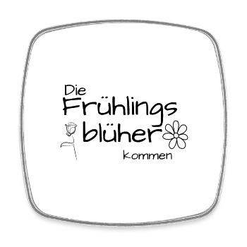 "Die Frühlingsblüher kommen" Frühlingsdesign,Motiv - Viereckiger Kühlschrankmagnet - Weiß - Vorne