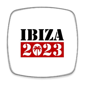 Ibiza 2023 - Viereckiger Kühlschrankmagnet - Weiß - Vorne
