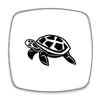 Tortoise - Square fridge magnet - white - Front