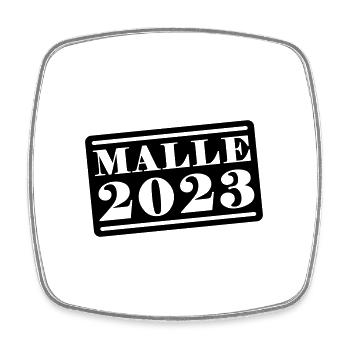 Malle 2023 - Viereckiger Kühlschrankmagnet - Weiß - Vorne