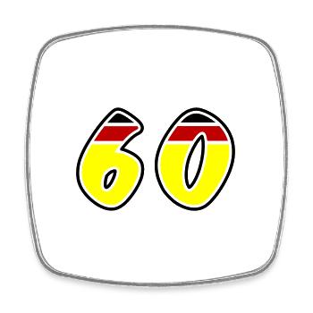 60 Number Symbol Germany - Square fridge magnet - white - Front