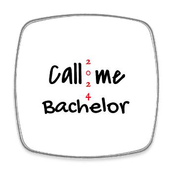 Bachelor 2024 Abschluss Promotion Sponsion - Viereckiger Kühlschrankmagnet - Weiß - Vorne