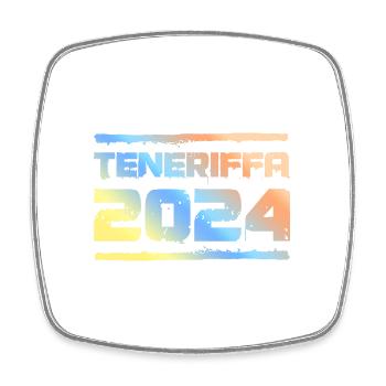 Tenerife 2024 Coloré - Magnet carré - blanc - Devant