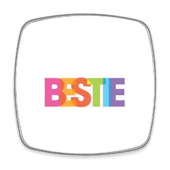 She's My Co Teacher Bestie Work Buddy Bestfriend - Square fridge magnet - white - Front