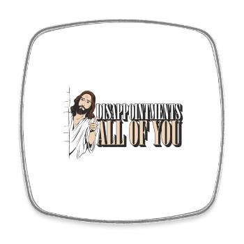 Funny Jesus Facepalm Meme Disappointments All Of - Viereckiger Kühlschrankmagnet - Weiß - Vorne
