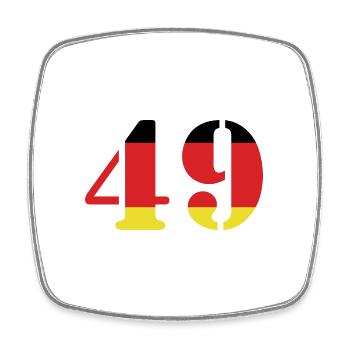 49 Numéro Jersey Allemagne - Magnet carré - blanc - Devant
