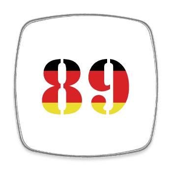 89 Numéro Jersey Allemagne - Magnet carré - blanc - Devant