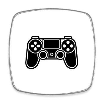 Video game controller - Square fridge magnet - white - Front
