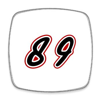 89 Number Symbol - Square fridge magnet - white - Front