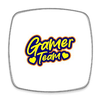 Équipe de joueurs - Magnet carré - blanc - Devant