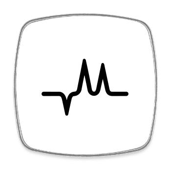 Puls, Herzschlag - Viereckiger Kühlschrankmagnet - Weiß - Vorne