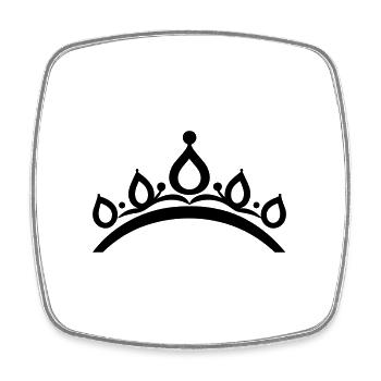 Diadem - Viereckiger Kühlschrankmagnet - Weiß - Vorne