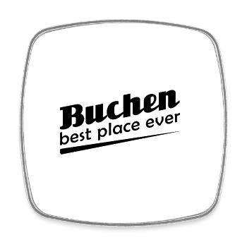 Buchen - Stadt best place ever - Viereckiger Kühlschrankmagnet - Weiß - Vorne