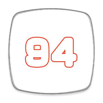 Symbole numérique 94 - Magnet carré - blanc - Devant
