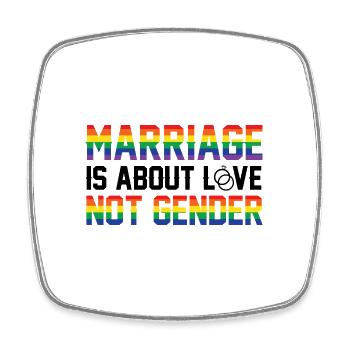 Marriage Is About Love Not Gender Lgbtq Diversity - Viereckiger Kühlschrankmagnet - Weiß - Vorne