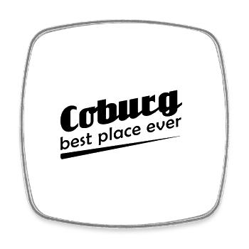 Coburg - Stadt best place ever - Viereckiger Kühlschrankmagnet - Weiß - Vorne