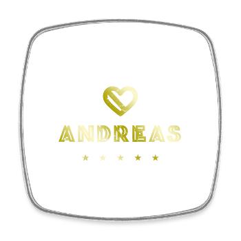 Andreas Herz - Square fridge magnet - white - Front