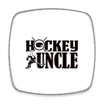 Hockey Onkel Nichte Neffe Pate Familie Eishockey - Viereckiger Kühlschrankmagnet - Weiß - Vorne