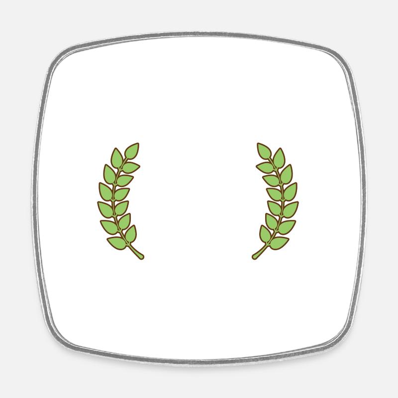 Couronne de laurier - Magnet carré - blanc