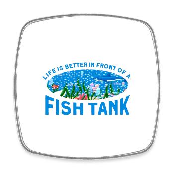 Aquarist Fish Keeper Hobby Aquarium Fish Keeper - Square fridge magnet - white - Front