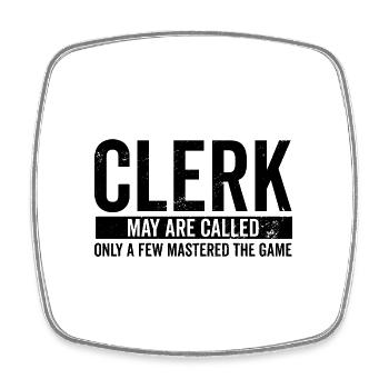Clerk May Are Called Only Few Mastered The Game Fi - Viereckiger Kühlschrankmagnet - Weiß - Vorne