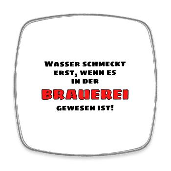 Bierliebhaber Bier Alkohol Trinken Saufen - Viereckiger Kühlschrankmagnet - Weiß - Vorne