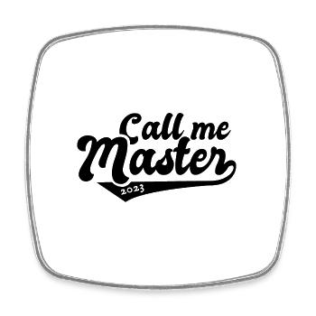 Master 2023 Abschluss Promotion Sponsion Uni - Viereckiger Kühlschrankmagnet - Weiß - Vorne
