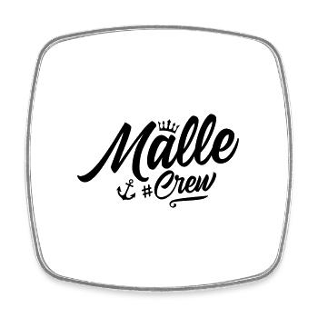 Malle Crew - Viereckiger Kühlschrankmagnet - Weiß - Vorne